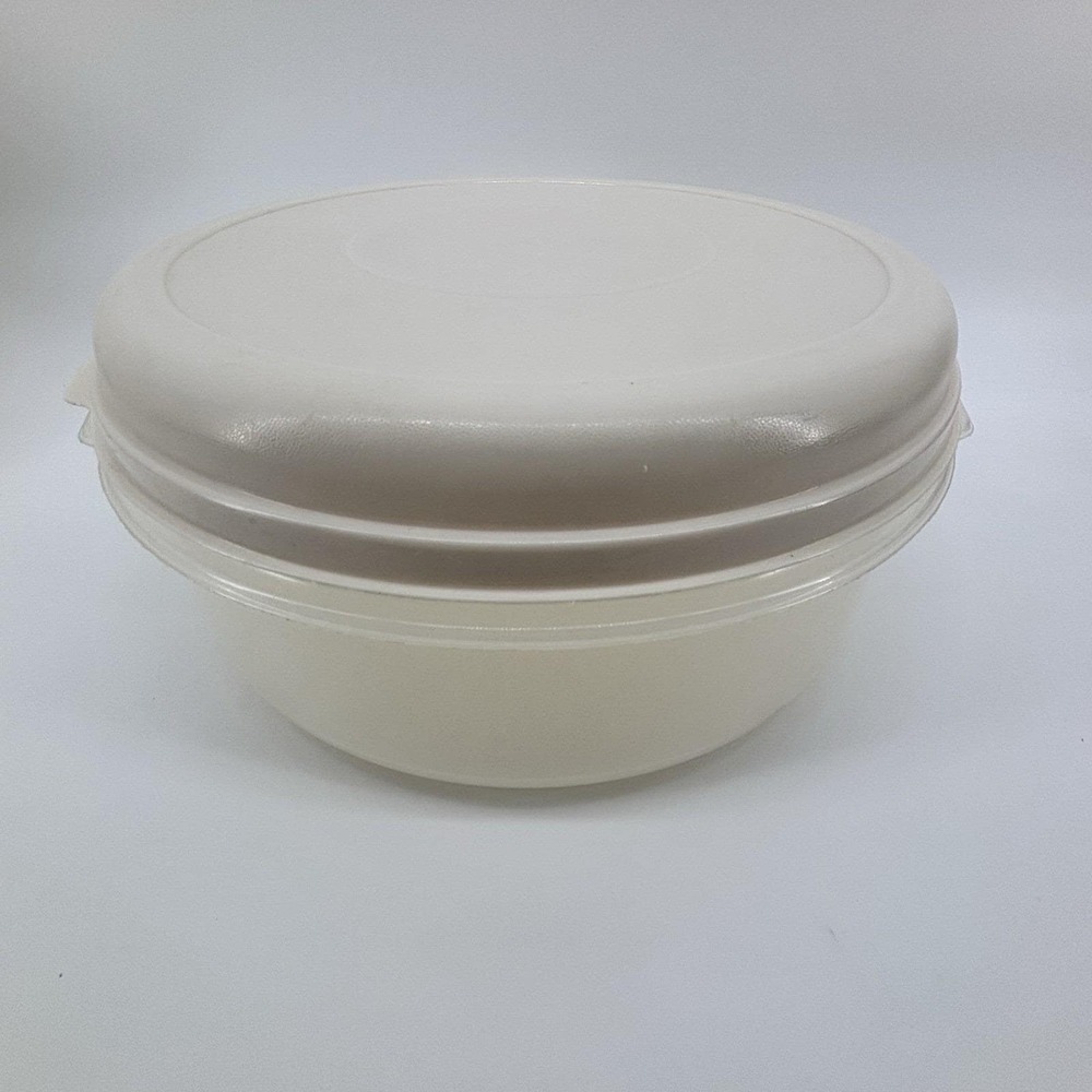 VTG‎ Rubbermaid Servin Saver #5 XL Round Food Storage Container 22c Almond Lid